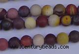 CRO1001 15.5 inches 6mm round matte mookaite gemstone beads