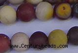 CRO1005 15.5 inches 14mm round matte mookaite gemstone beads