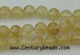 CRO1020 15.5 inches 4mm round yellow watermelon quartz beads
