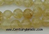 CRO1022 15.5 inches 8mm round yellow watermelon quartz beads