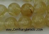 CRO1024 15.5 inches 12mm round yellow watermelon quartz beads