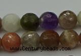 CRO1044 15.5 inches 12mm faceted round mixed gemstone beads