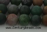 CRO1083 15.5 inches 10mm round matte Indian agate beads wholesale