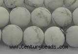 CRO1144 15.5 inches 12mm round matte white howlite beads