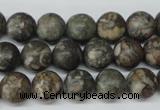 CRO195 15.5 inches 10mm round Chinese leopard skin jasper wholesale