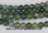 CRO22 15.5 inches 6mm round moss agate gemstone beads wholesale