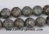 CRO325 15.5 inches 12mm round Chinese leopard skin jasper beads wholesale