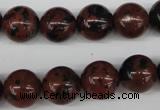 CRO347 15.5 inches 12mm round mahogany obsidian beads wholesale