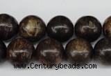 CRO387 15.5 inches 14mm round bronzite gemstone beads wholesale