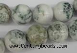 CRO390 15.5 inches 14mm round tree agate beads wholesale