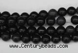 CRO43 15.5 inches 6mm round black stone beads wholesale
