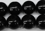 CRO482 15.5 inches 18mm round black agate beads wholesale