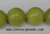 CRO539 15.5 inches 20mm round lemon jade beads wholesale