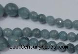 CRO716 15.5 inches 6mm – 14mm faceted round candy jade beads