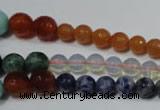 CRO727 15.5 inches 6mm – 14mm faceted round mixed gemstone beads