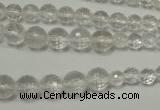 CRO741 15.5 inches 6mm – 14mm faceted round white crystal beads