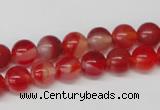 CRO80 15.5 inches 8mm round red agate gemstone beads wholesale