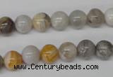 CRO83 15.5 inches 8mm round bamboo leaf agate beads wholesale