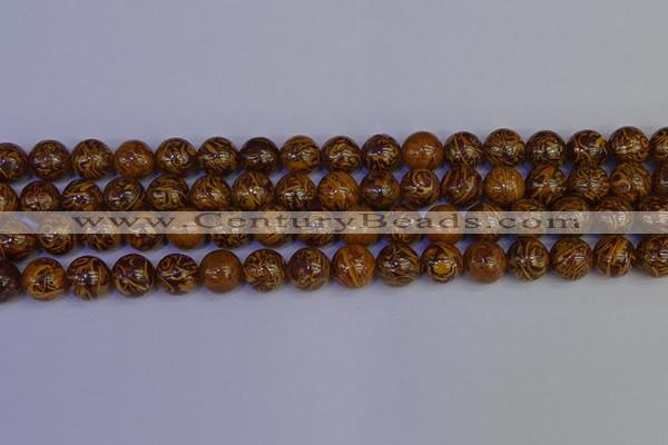 CRO883 15.5 inches 10mm round elephant blood stone beads