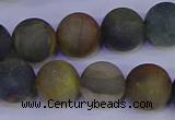 CRO914 15.5 inches 12mm round matte golden pietersite beads