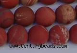 CRO934 15.5 inches 12mm round matte red jasper beads wholesale