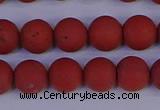 CRO943 15.5 inches 10mm round matte red jasper beads wholesale