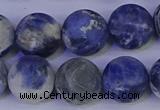 CRO955 15.5 inches 14mm round matte sodalite beads wholesale