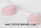 CRQ04 18*25mm flat teardrop A grade natural rose quartz beads