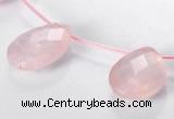 CRQ06 19*25mm faceted teardrop A grade natural rose quartz beads