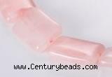 CRQ09 A grade 18*25mm rectangle natural rose quartz beads