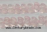 CRQ105 15.5 inches 7*11mm double heart natural rose quartz beads