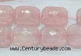 CRQ109 15.5 inches 20*20mm faceted square natural rose quartz beads