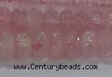 CRQ117 15.5 inches 6*10mm faceted rondelle rose quartz beads