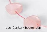 CRQ12 18*19mm pig-shaped A grade natural rose quartz beads