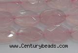 CRQ145 15.5 inches 8*10mm faceted oval natural rose quartz beads