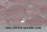 CRQ146 15.5 inches 10*14mm faceted oval natural rose quartz beads