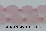 CRQ231 15.5 inches 10*14mm oval rose quartz beads wholesale