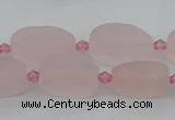 CRQ233 15.5 inches 11*18mm oval rose quartz beads wholesale