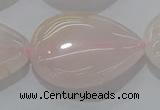 CRQ242 15.5 inches 22*30mm flat teardrop rose quartz beads