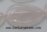 CRQ243 15.5 inches 30*40mm flat teardrop rose quartz beads