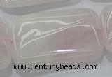 CRQ248 15.5 inches 30*40mm rectangle rose quartz beads wholesale