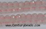 CRQ288 15.5 inches 4mm faceted round rose quartz gemstone beads