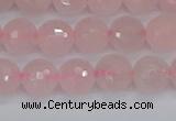 CRQ290 15.5 inches 8mm faceted round rose quartz gemstone beads