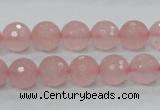 CRQ30 15.5 inches 10mm faceted round natural rose quartz beads