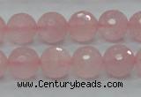 CRQ31 15.5 inches 12mm faceted round natural rose quartz beads