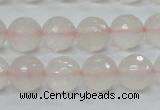 CRQ35 15.5 inches 12mm faceted round natural rose quartz beads
