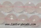 CRQ37 15.5 inches 16mm faceted round natural rose quartz beads