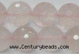 CRQ38 15.5 inches 18mm faceted round natural rose quartz beads