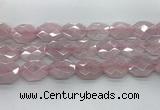 CRQ427 22*28mm - 25*30mm faceted octagonal rose quartz beads