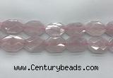 CRQ428 30*38mm - 30*40mm faceted octagonal rose quartz beads